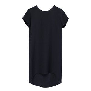 Cuyana Silk Tee Dress - Black Size Large